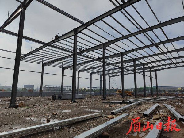洪雅縣年產1萬臺專用電動車項目建設現場。