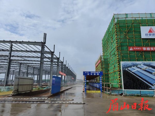 洪雅縣年產1萬臺專用電動車項目建設現場。