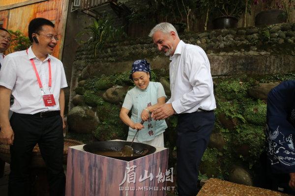 四川洪雅縣柳江鎮，參加“文化2030︱城鄉發展：歷史村鎮的未來”國際會議的海內外專家學者、嘉賓，來到洪雅縣柳江鎮紅星村參觀，現場了解歷史村鎮的發展和變化。.JPG