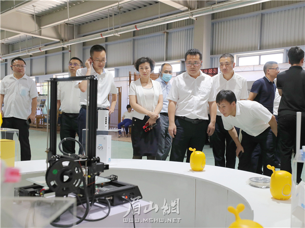 考察團在洪雅縣了解當地企業產品.jpg