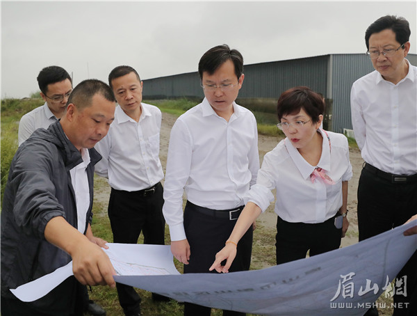 14日，胡元坤聽取彭山經開區規劃建設有關情況匯報。 記者 雷同 攝.JPG