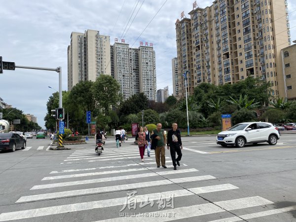 市民文明有序過馬路。