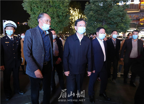 19日，胡元坤調研督導東坡島商業水街道路交通、公共安全、疫情防控等工作。記者 雷同 攝.jpg
